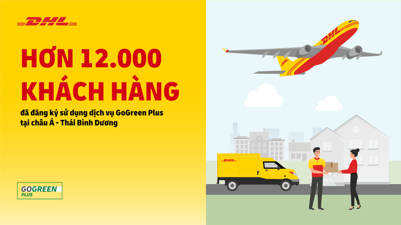 GoGreen Plus của DHL Express đã hỗ trợ hơn 12.000 khách hàng tại châu Á Thái Bình Dương trong lĩnh vực logistics bền vững